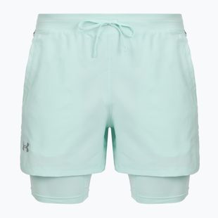 Pantaloni scurți de alergare pentru bărbați Under Armour Launch 5" 2IN1 refresh mint/castlerock