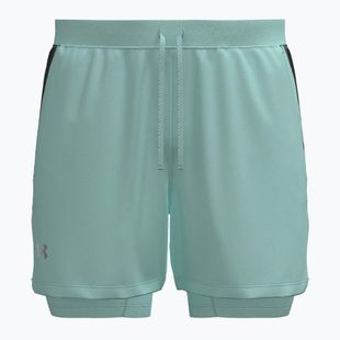 Pantaloni scurți de alergare pentru bărbați Under Armour Launch 5" 2IN1 refresh mint/castlerock
