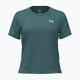 Tricou de antrenament pentru femei Under Armour Tech Wordmark Tape rack green/black/white