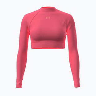 Longsleeve de antrenament pentru femei Under Armour HeatGear Crop Mock bittersweet pink/posh pink