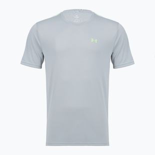 Tricou de antrenament pentru bărbați Under Armour Tech Taping mod gray/black/lumos lime