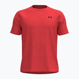Tricou de antrenament pentru bărbați Under Armour Tech Textured venom red/black