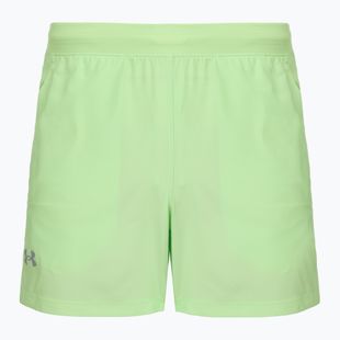 Pantaloni scurți de alergare pentru bărbați Under Armour Launch 5" lumos lime/white