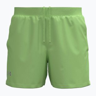 Pantaloni scurți de alergare pentru bărbați Under Armour Launch 5" lumos lime/white