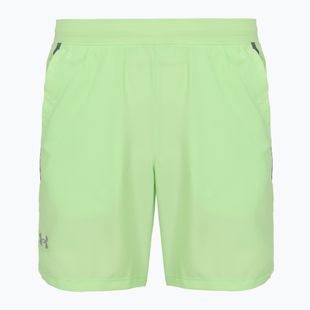 Pantaloni scurți de alergare pentru bărbați Under Armour Launch 7" lumos lime/white