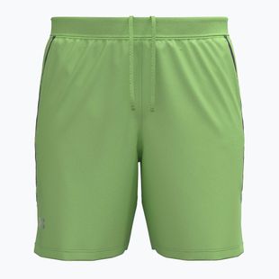 Pantaloni scurți de alergare pentru bărbați Under Armour Launch 7" lumos lime/white