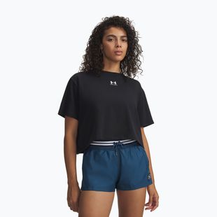 Tricou de antrenament pentru femei Under Armour Rival Boxy Tee Solid black/white