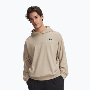 Bluză pentru bărbați Under Armour Rival LW Hoodie city khaki/black