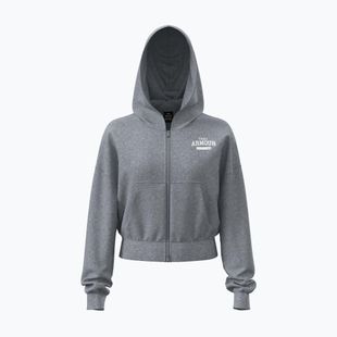 Bluză pentru femei Under Armour Icon Fleece Nov FZ mod gray light heather/white
