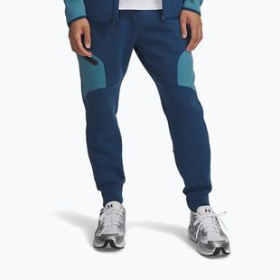 Pantaloni pentru bărbați Under Armour Unstoppable Fleece wham blue/boundless blue/black