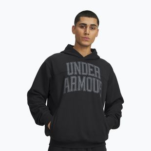 Bluză pentru bărbați Under Armour Rival LW Graphic Hoodie black/black