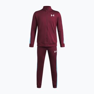 Trening pentru copii Under Armour Knit Track Suit vintage maroon/fresco blue/white