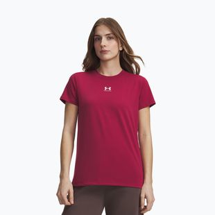 Tricou pentru femei Under Armour Rival Core claret/white