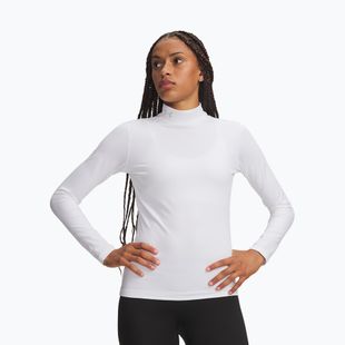 Longsleeve de antrenament pentru femei Under Armour ColdGear Mock LS white/halo gray