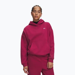 Bluză pentru femei Under Armour Icon Fleece Hoodie claret/white