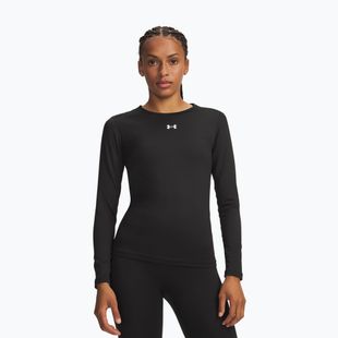 Longsleeve de antrenament pentru femei Under Armour ColdGear Crew ultimate black/white