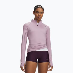Bluză pentru femei de alergare Under Armour Velociti Half Zip mauve pink/reflective