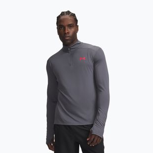 Bluză pentru bărbați Under Armour Tech Utility 1/4 Zip castlerock/racer red