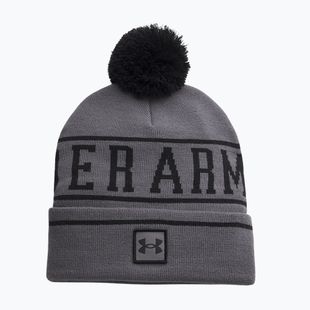 Căciulă de iarnă pentru bărbați Under Armour Halftime Pom Beanie castlerock/black/black