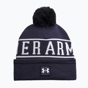 Căciulă de iarnă pentru bărbați Under Armour Halftime Pom Beanie midnight navy/white/white