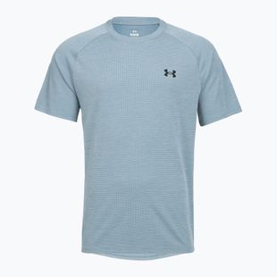Tricou de antrenament bărbați Under Armour Tech Textured blue wind/black