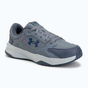 Încălțăminte de antrenament pentru bărbați Under Armour Edge Leather gravel/blue fog/blackout navy
