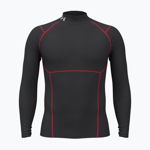 Longsleeve de antrenament pentru bărbați Under Armour Coldgear Elite Comp Mock ultimate black/red/reflective