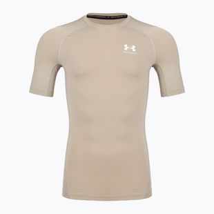 Tricou de antrenament bărbați Under Armour HG Armour Comp timberwolf taupe/white