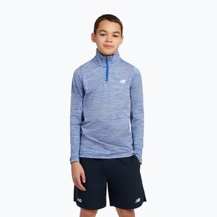 Bluză pentru copii New Balance Athletics Quarter Zip Funnel blue gemstone