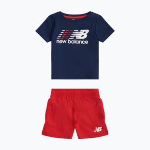 Set pentru copii New Balance Contrast Athletic Tee & Nylon Short nb navy