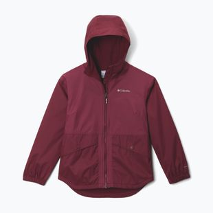Geacă de ploaie pentru copii Columbia Rainy Trails II Fleece rich wine