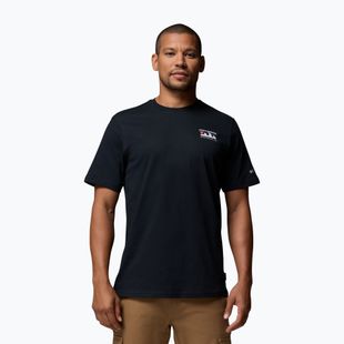Tricou de trekking pentru bărbați Columbia Explorers Canyon Back black/peaks and waves