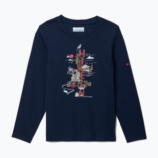 Longsleeve de antrenament pentru copii Columbia Dobson Pass Graphic Tee collegiate navy/hike on