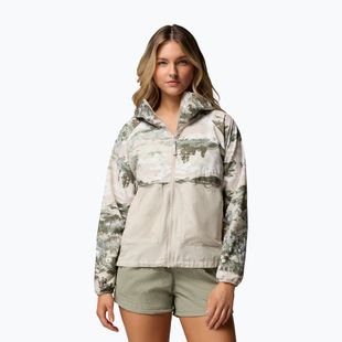Geacă împotriva vântului pentru femei Columbia Spire Valley Printed Windbreaker safari fieldaze print/dark stone