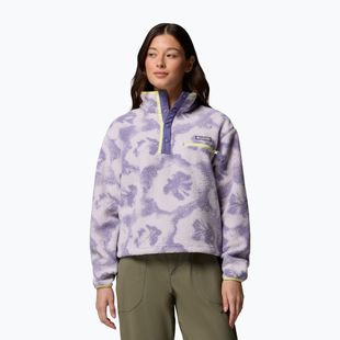 Bluză fleece pentru femei Columbia Helvetia II Printed Cropped Half Snap stormwatch/sprayflower