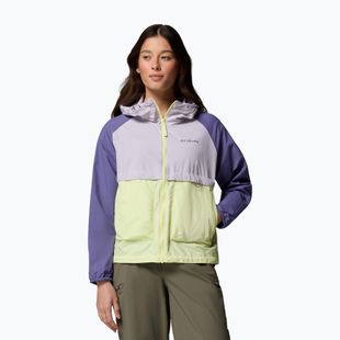 Geacă împotriva vântului pentru femei Columbia Spire Valley Windbreaker citron haze/lavender pearl/stormwatch