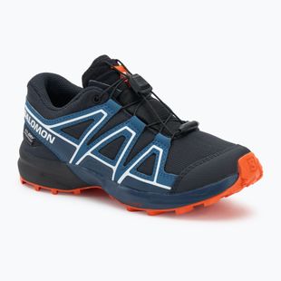 Încălțăminte de alergare pentru copii Salomon Speedcross Waterproof dark navy/dark blue/red orange