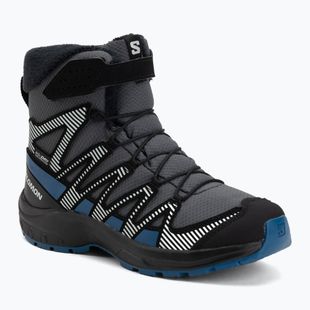 Încălțăminte de drumeție pentru copii Salomon XA Pro V8 Winter Waterproof turbulence / black / dark blue