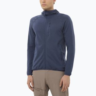 Bluză de trekking pentru bărbați Salomon Essential Lightwarm Hoodie blue nights