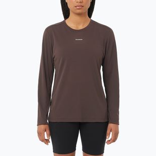 Longsleeve pentru femei Salomon Shakeout Core coffe bean