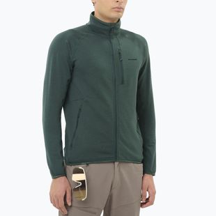 Bluză de drumeție pentru bărbați Salomon Essential Lighwarm Full Zip green gables