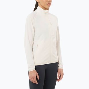 Bluză de trekking pentru femei Salomon Essential Lightwarm Full Zip whisper white