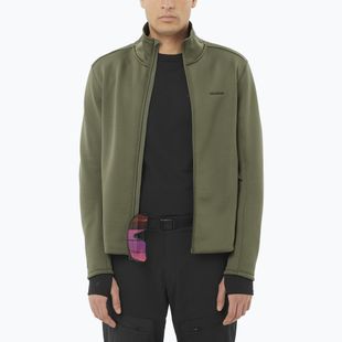 Bluză pentru bărbați Salomon Outline Warm Fleece Full Zip grape leaf