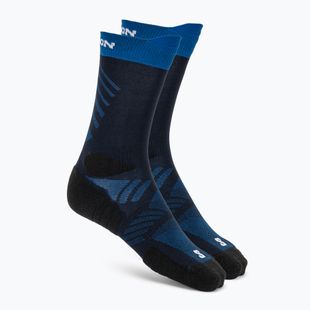 Șosete Salomon Aero Crew maritime blue/bluing/white