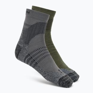 Șosete Salomon X Ultra Access Quarter 2 pairs excalibur/olive night