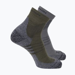 Șosete Salomon X Ultra Access Quarter 2 pairs excalibur/olive night