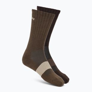 Șosete Salomon Evasion Crew 2 pairs dark earth/walnut
