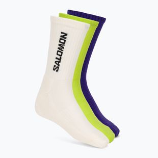 Șosete Salomon Everyday Crew 3 perechi vanilla ice/acid lime/deep blue