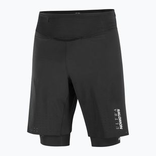 Pantaloni scurți de alergare pentru bărbați Salomon S/Lab Ultra 2IN1 deep black
