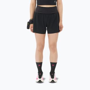 Pantaloni scurți de alergare pentru femei Salomon Sense Aero 2IN1 Trail 4" deep black